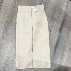 Mango Elegant Beige Pencil Skirt